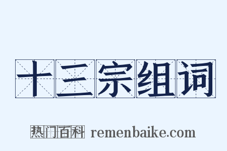 十三宗组词是什么意思的图片